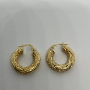 Pendientes de Aro Tubular 18 Quilates.