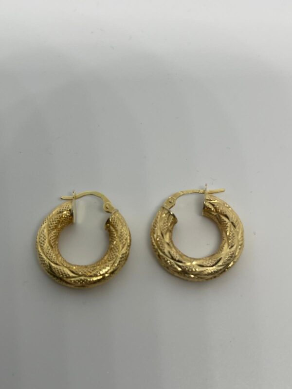 Pendientes de Aro Tubular 18 Quilates.