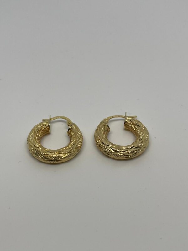 Pendientes de Aro Tubular 18 Quilates. - Imagen 2
