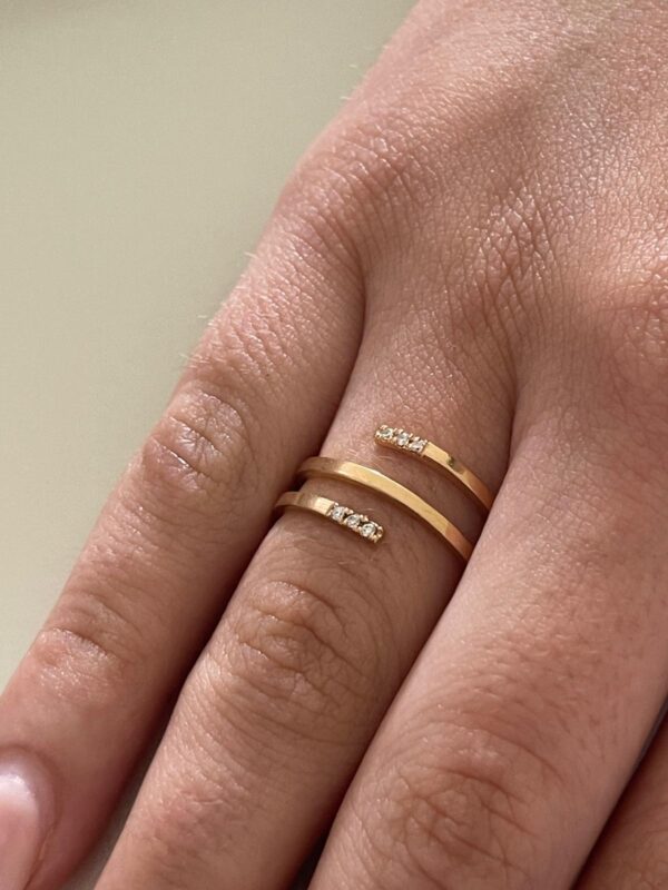 Sortija Oro Rosa y Diamantes. - Imagen 8