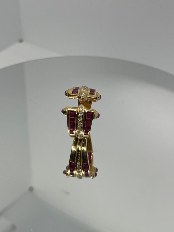 Sortija de Oro 18 Quilates y Rubíes. - Imagen 3