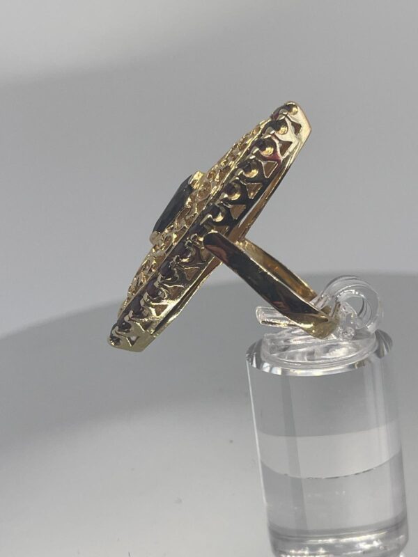 Sortija de Oro con Granates Naturales - Imagen 5