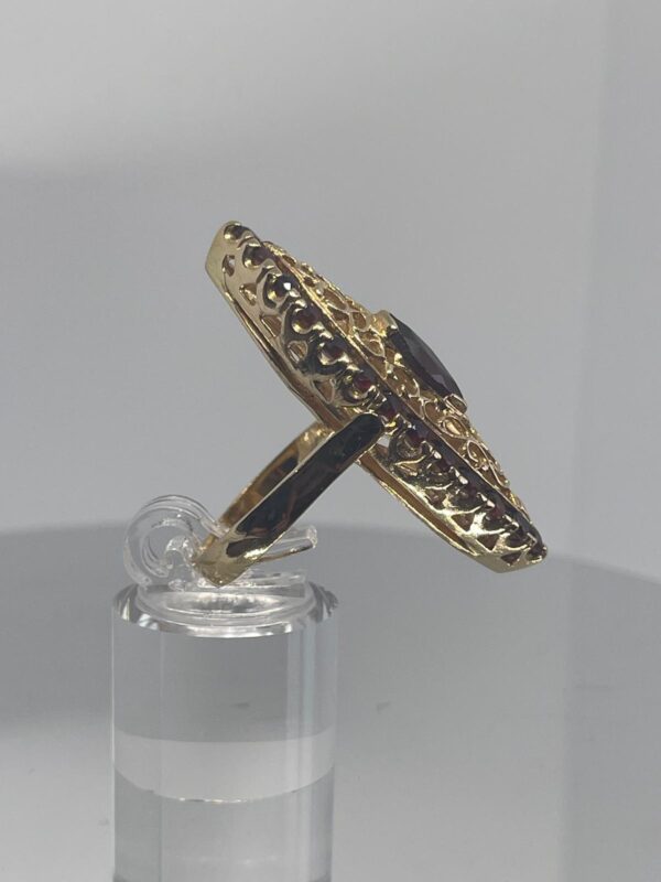 Sortija de Oro con Granates Naturales - Imagen 7