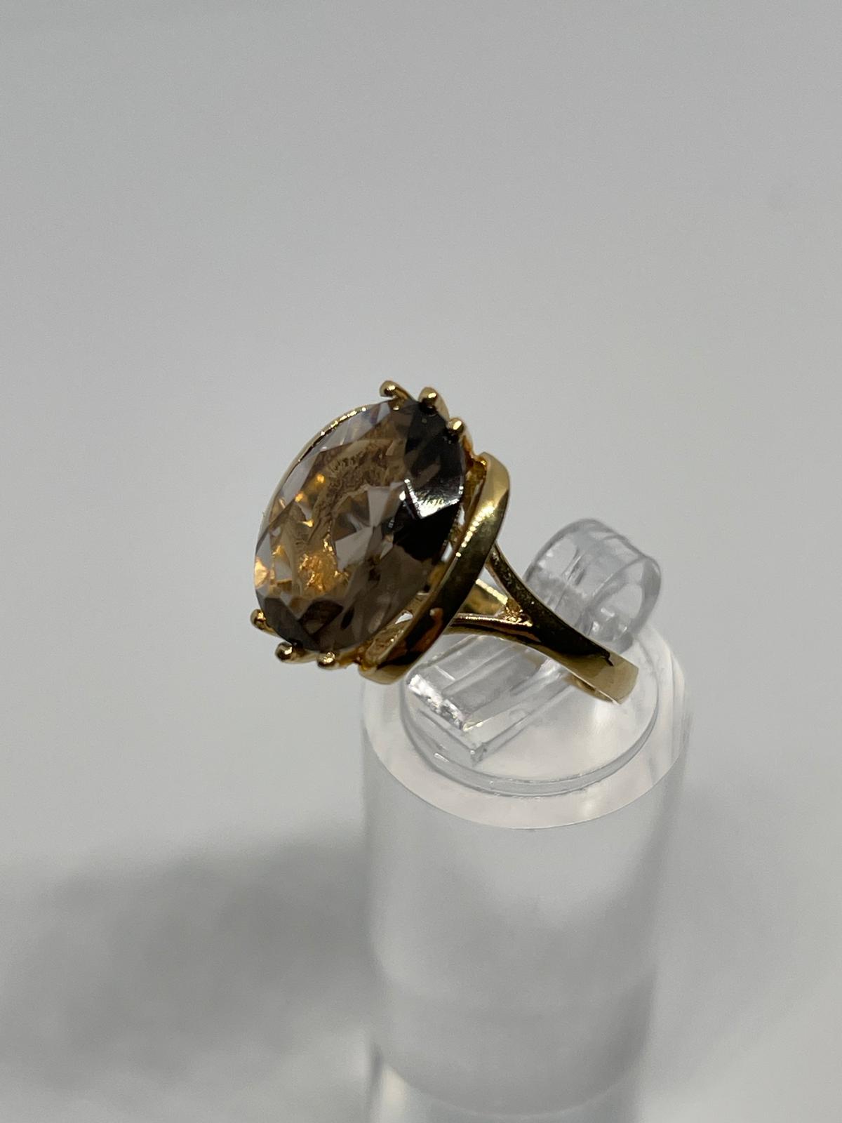 Sortija de Oro 18 Quilates y Cuarzo. - Imagen 3