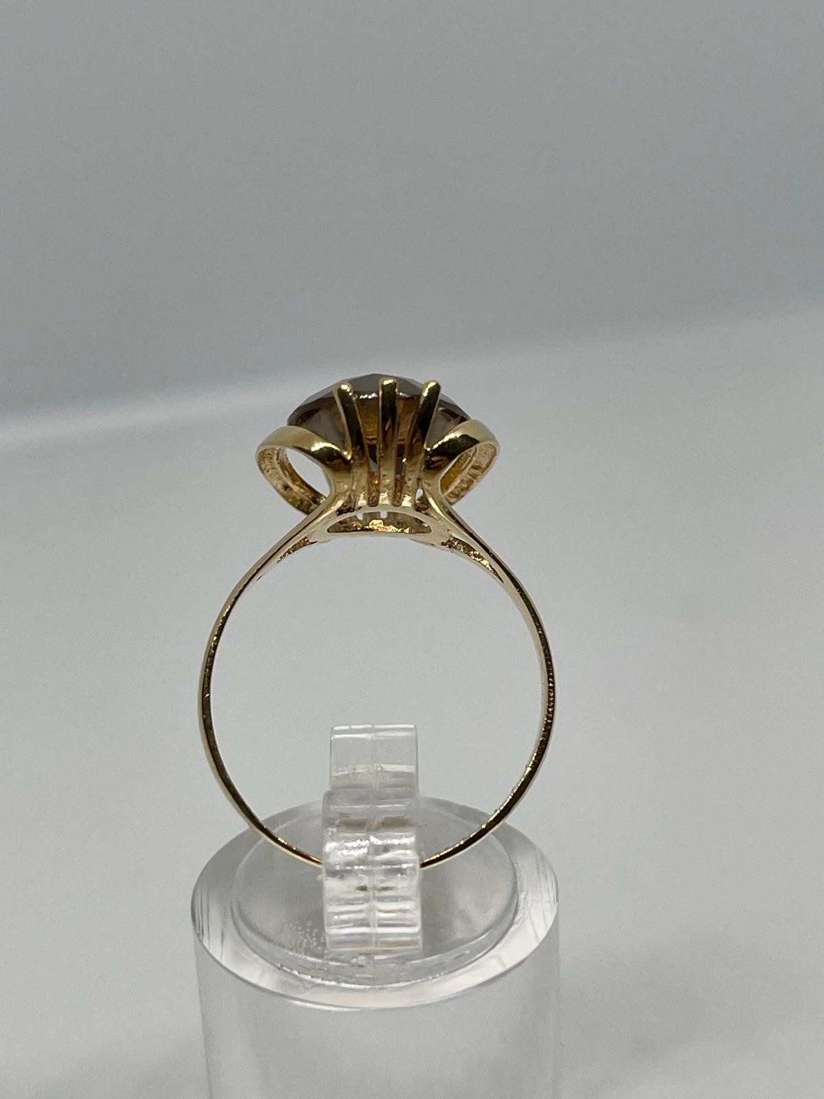 Sortija de Oro 18 Quilates y Cuarzo. - Imagen 4