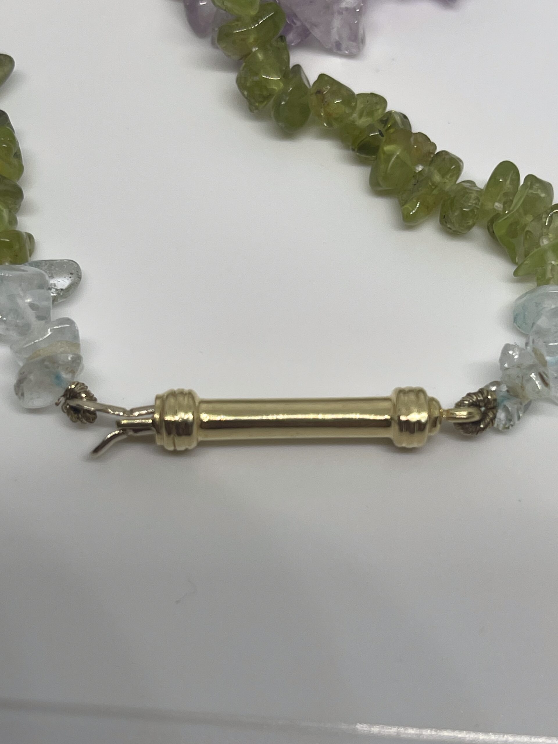 Collar Exclusivo de Oro con Aguamarinas, Amatistas y Citrinos Naturales - Imagen 3